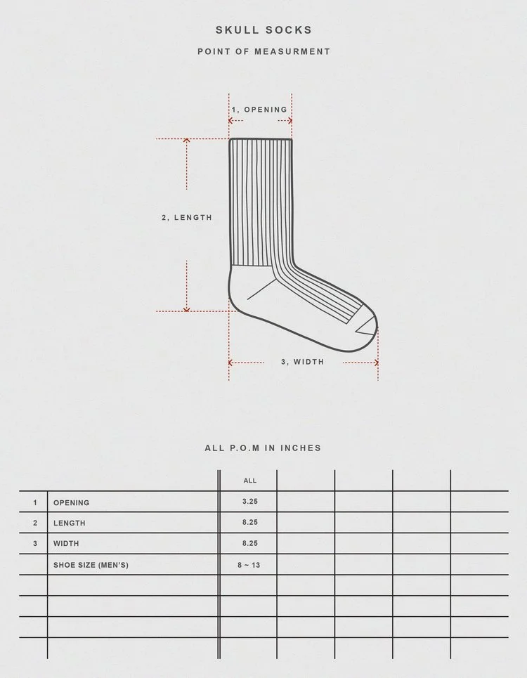 SKULL SOCKS - WR | Prospective Flow | Japanese Fashion for Men